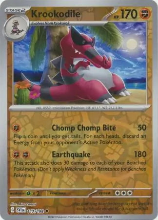 Scarlet & Violet Krookodile #117/198 reverse holo